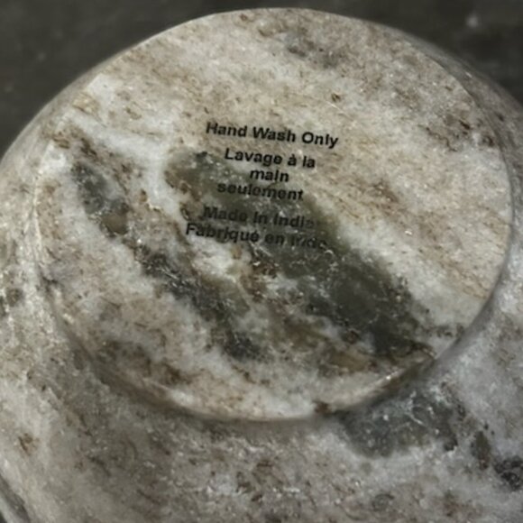 NWT Solid Marble Mortar and Pestle Set Farmhouse Stone Smudge Bowl Spice Gringer - Picture 5 of 5